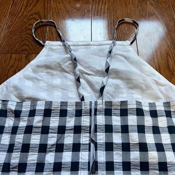 [NWT] Tommy Hilfiger Jeans Seersucker Gingham Lace up Halter Top - Sz S - Picture 7 of 13